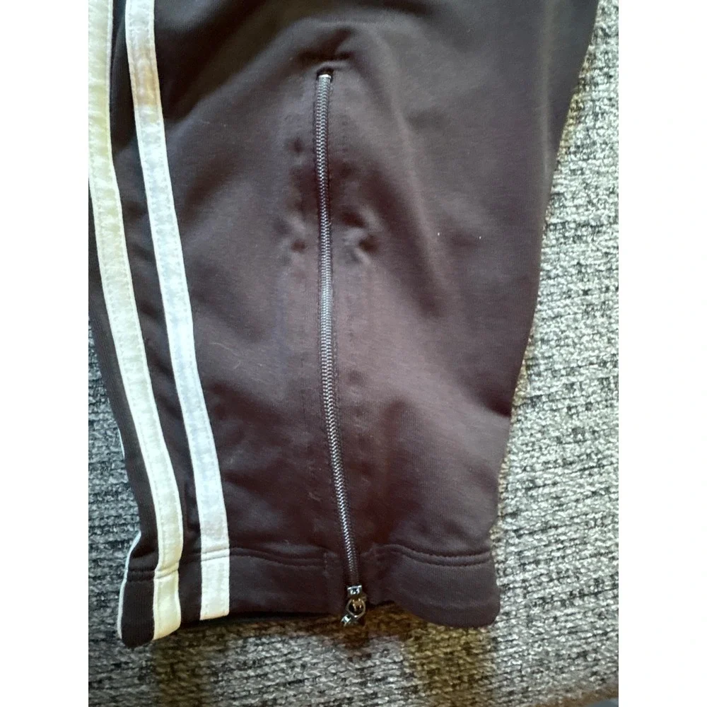 Adidas Mens Black 3-Stripe Track Pants Zipper Cuffs Vintage 2003 AF5001 Size L